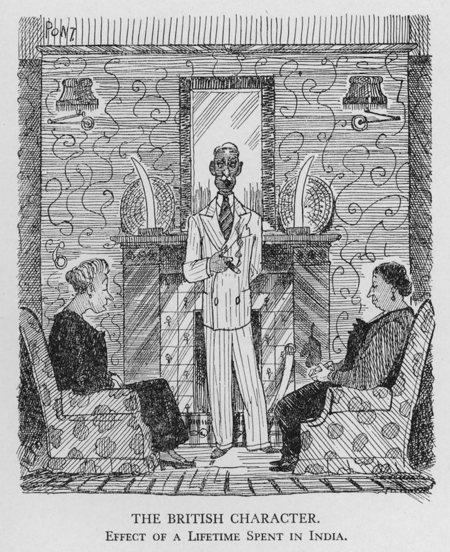 O caráter britânico; efeito de uma vida inteira passada na Índia (litho) de Pont