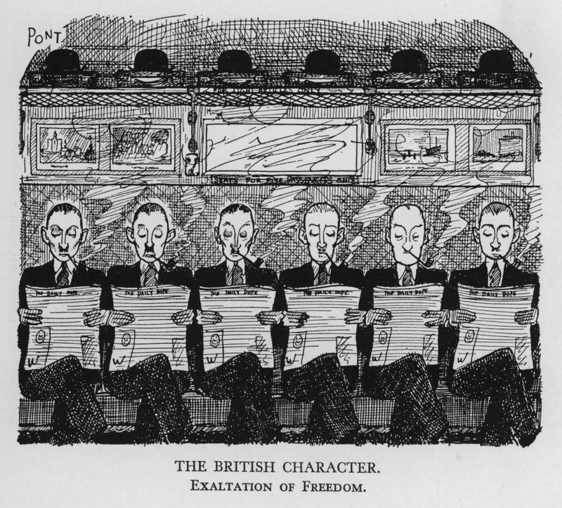 O caráter britânico; exaltação da liberdade (litho) de Pont