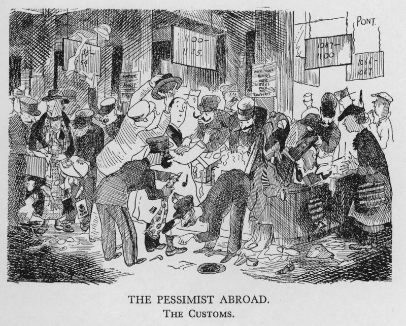 O pessimista no estrangeiro; os costumes (litho) de Pont
