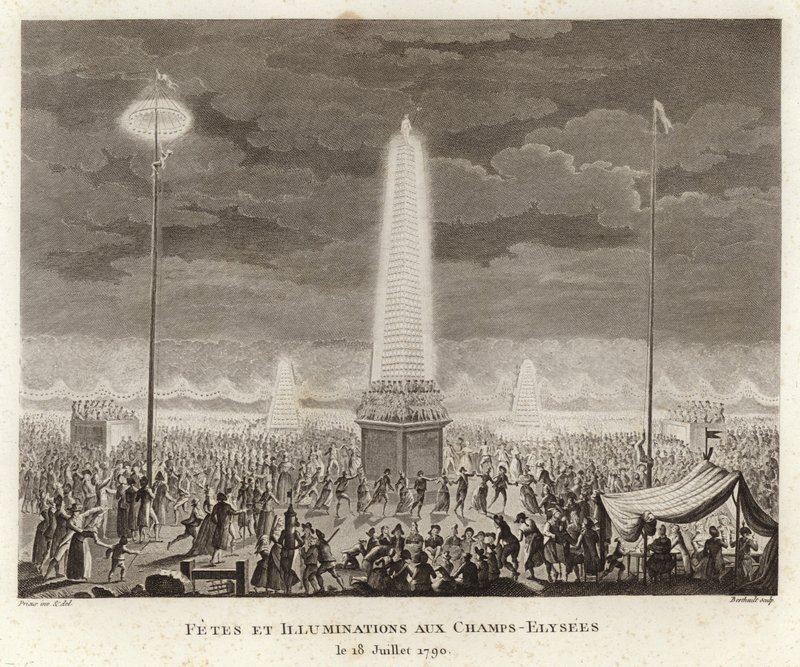 Festival e iluminações nos Champs-Elysées em Paris de Prieur