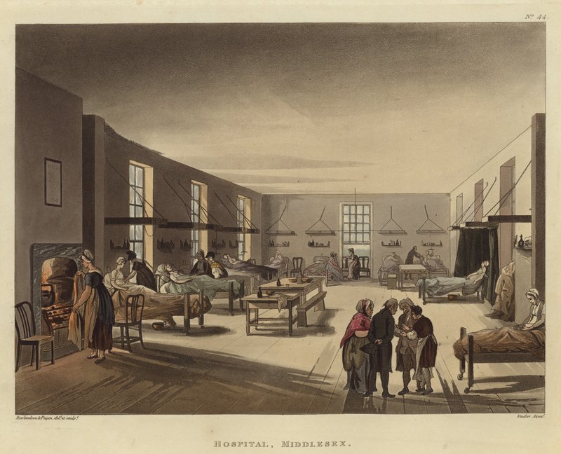 Hospital de Pugin and Rowlandson