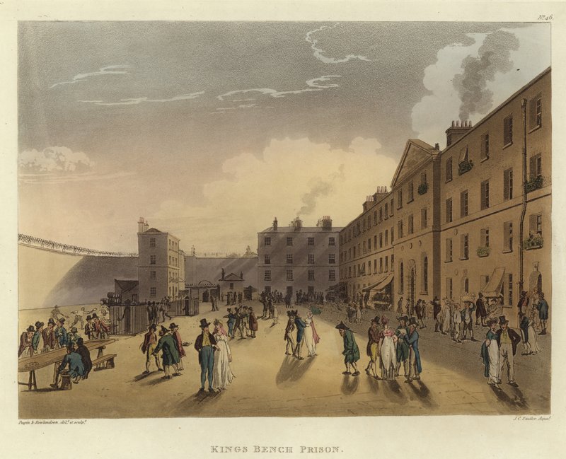 Prisão de Kings Bench de Pugin and Rowlandson