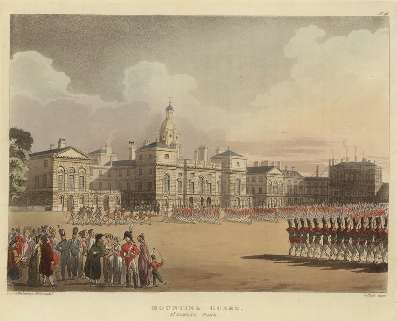 Guarda de montagem de Pugin and Rowlandson