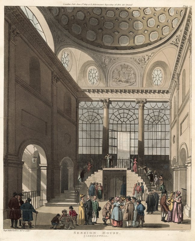 Casa de sessão, Clerkenwell, Londres de Pugin and Rowlandson