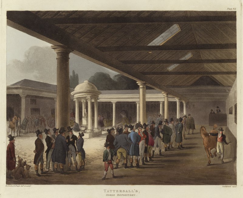 Repositório do Cavalo de Tattersall de Pugin and Rowlandson