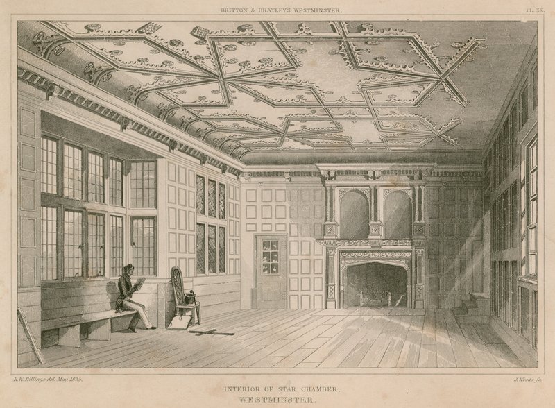 Interior da Câmara da Estrela, Westminster de R. W. Billings