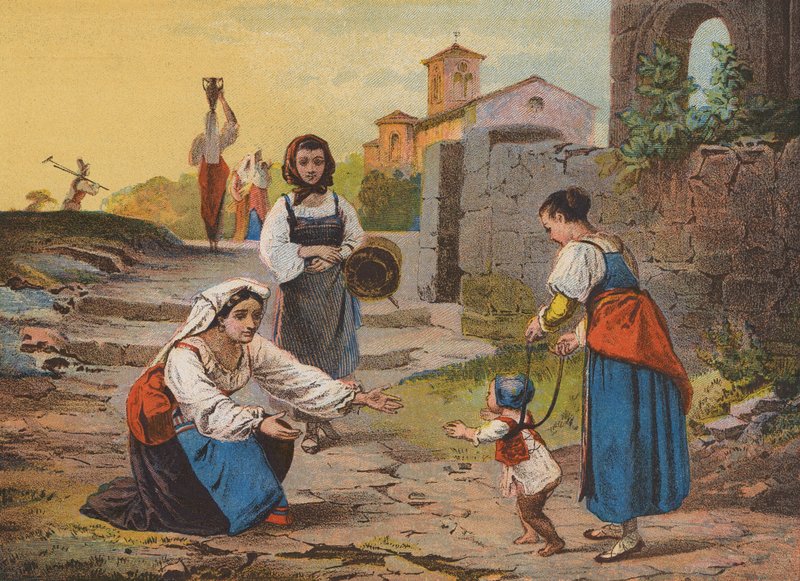 Regresso dos campos (litografia a cores) de Raffaele (after) Casnedi
