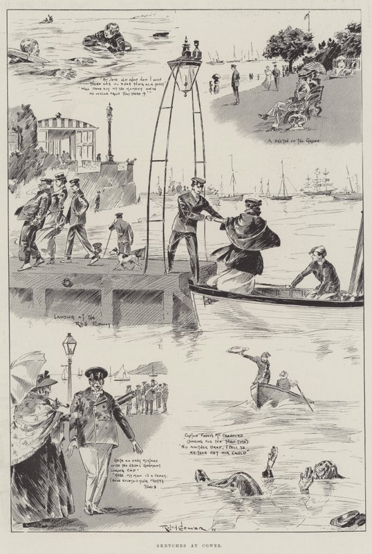 Esboços em Cowes de Ralph Cleaver