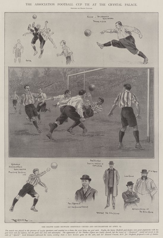 A gravata da copa da associação de futebol no Crystal Palace de Ralph Cleaver