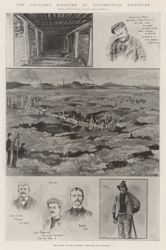 O desastre de mina de carvão em Donibristle, Fifeshire de Ralph Cleaver
