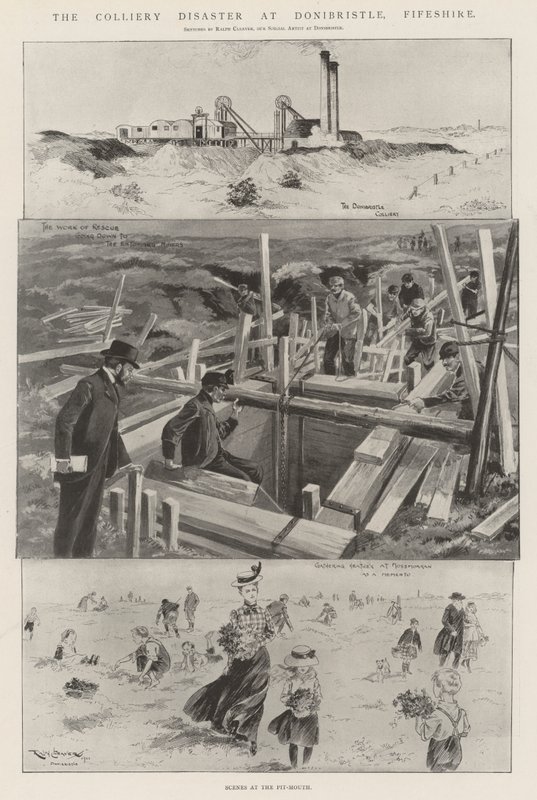 O desastre de mina de carvão em Donibristle, Fifeshire de Ralph Cleaver