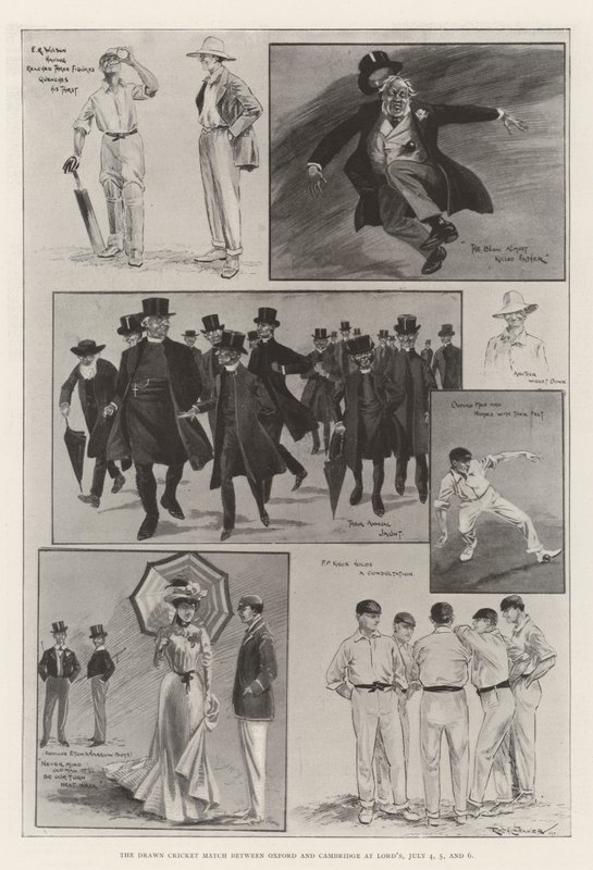 The Drawn Cricket Match entre Oxford e Cambridge no Lord&39;s, 4, 5 e 6 de julho de Ralph Cleaver