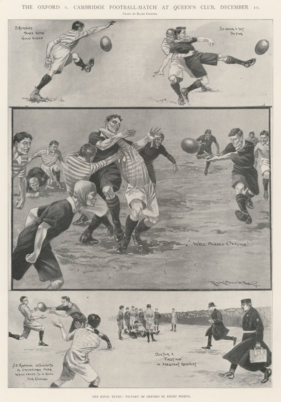 The Oxford v Cambridge Football-Match no Queen&39;s Club, 11 de dezembro de Ralph Cleaver