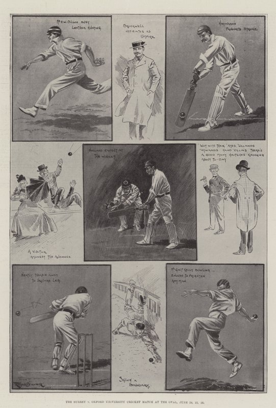 O Surrey v Oxford University Cricket Match no Oval, 24, 25, 26 de junho de Ralph Cleaver