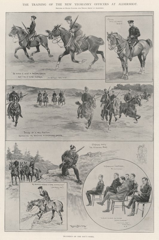 O treinamento dos novos oficiais da Yeomanry em Aldershot de Ralph Cleaver