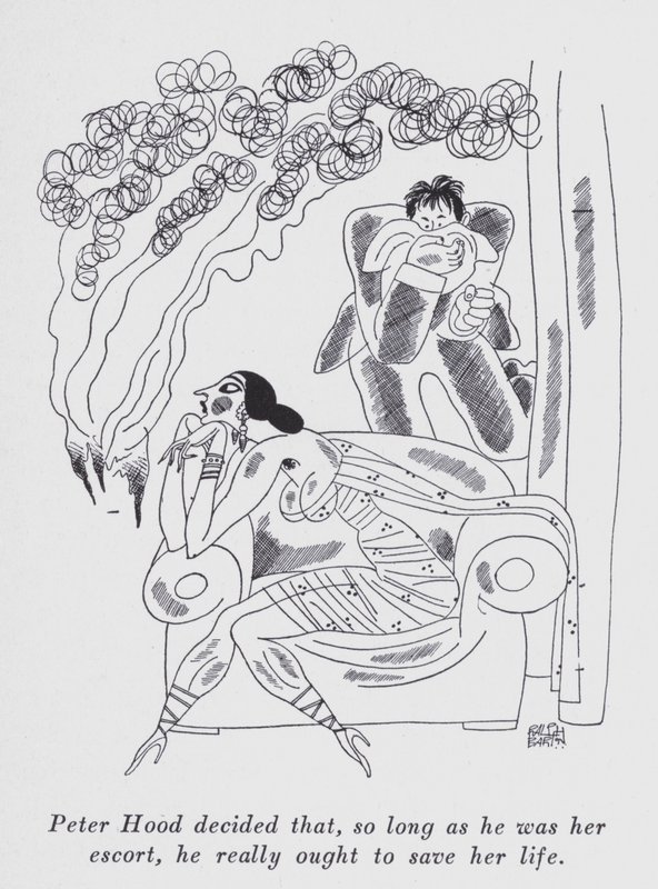 Ilustração para "But Gentlemen Marry Brunettes" de Anita Loos (litho) de Ralph Barton