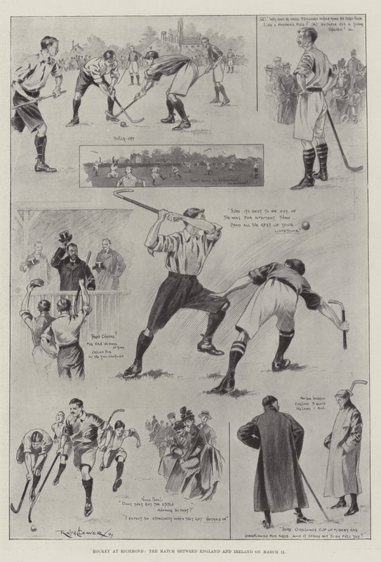 Hockey em Richmond, o jogo entre Inglaterra e Irlanda em 11 de março de Ralph Cleaver