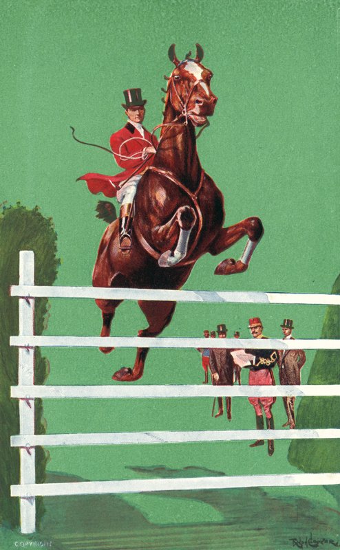 International Horse Show, Olympia, Londres, Junho de 1908 (cor litho) de Ralph Cleaver