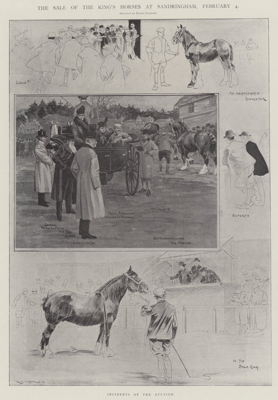 A venda dos cavalos do rei em Sandringham, 4 de fevereiro de Ralph Cleaver