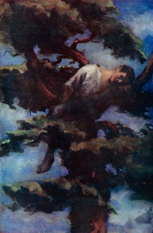 Ilustração para Robinson Crusoe de Daniel Defoe (cor litho) de Ralph Noel Pocock