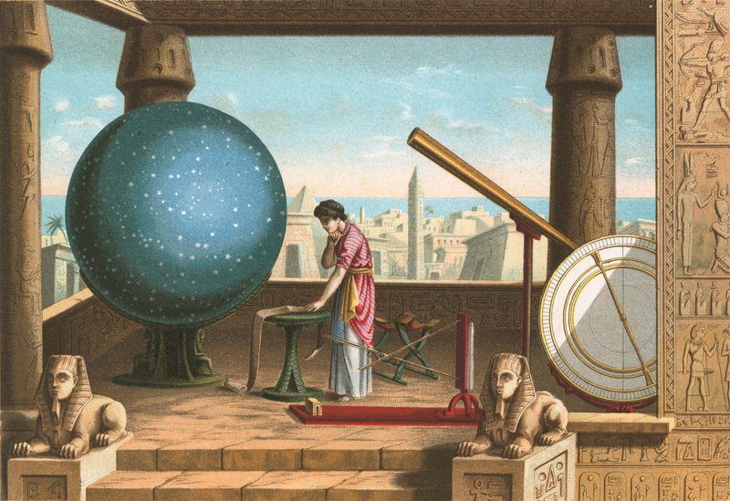 Ptolomeu no observatório em Alexandria de Ramon Puiggari
