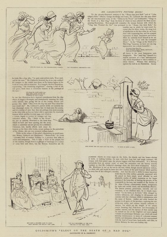 Elegia de ourives na morte de um cão louco de Randolph Caldecott