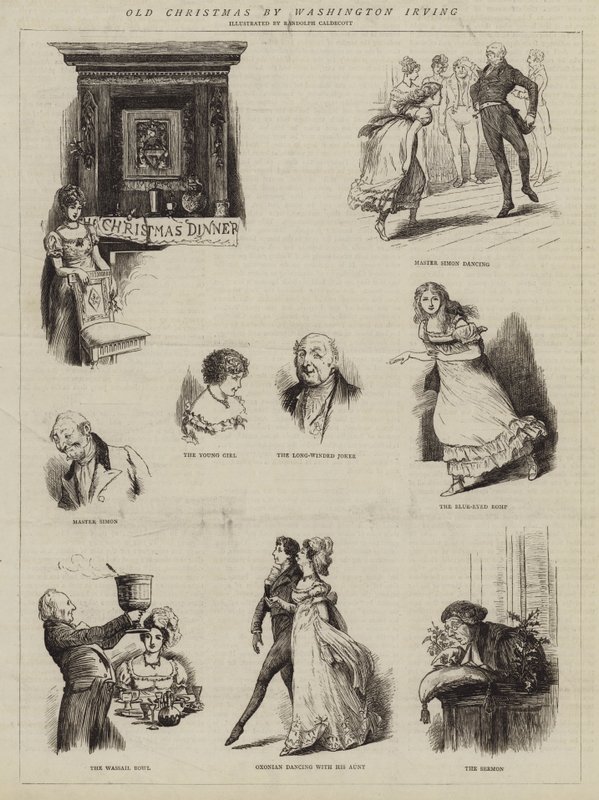 Natal velho por Washington Irving de Randolph Caldecott