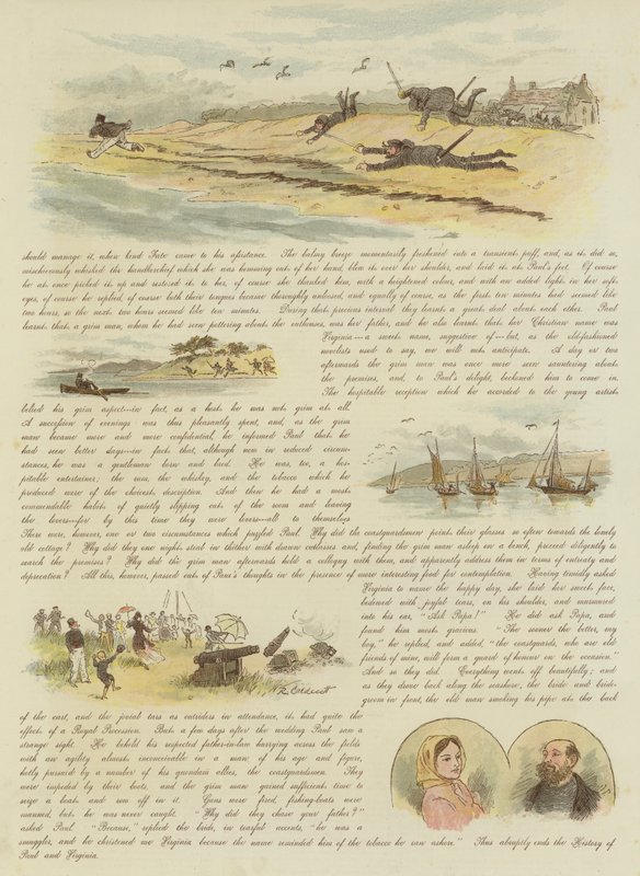Paul e Virgínia, ou o último dos contrabandistas (chromolitho) de Randolph Caldecott