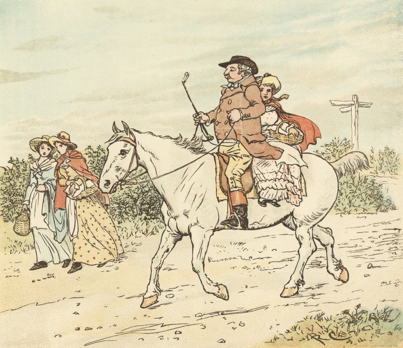 Um fazendeiro foi trotar em sua égua cinza de Randolph Caldecott