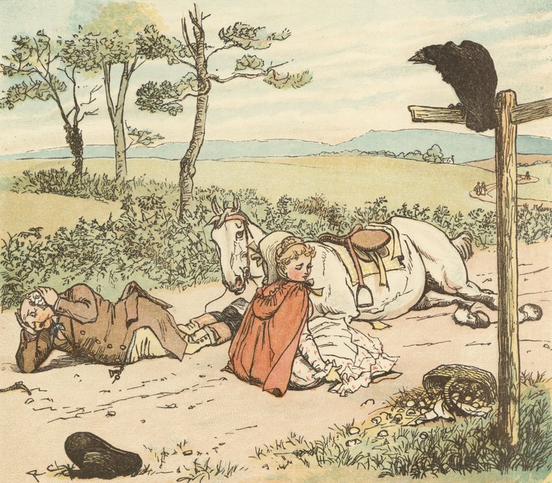 Um fazendeiro foi trotar em sua égua cinza de Randolph Caldecott