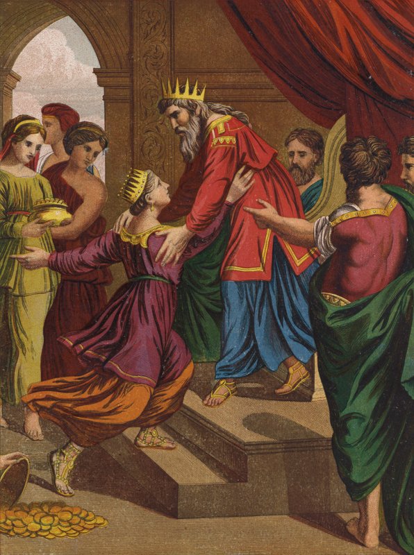 A visita da rainha de Sabá a Salomão de after Raphael