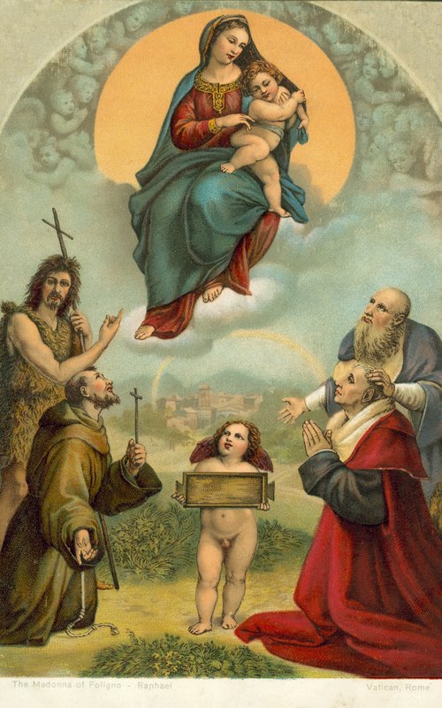 Madonna de Foligno (cromolitografia) de Raphael (1483 1520) (after)