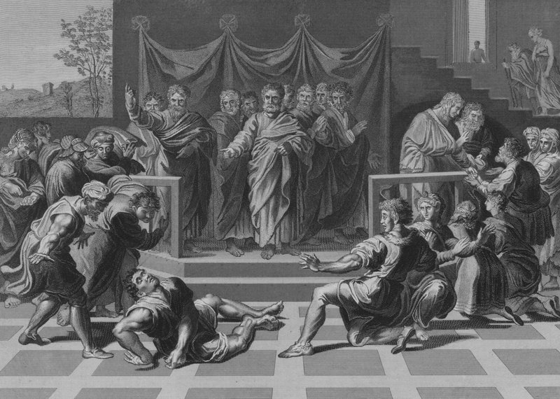 A Morte de Ananias (gravura) de after Raphael