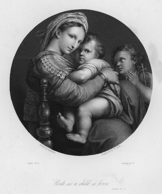 A Sagrada Família, Isaías IX, 6 (gravura) de after Raphael