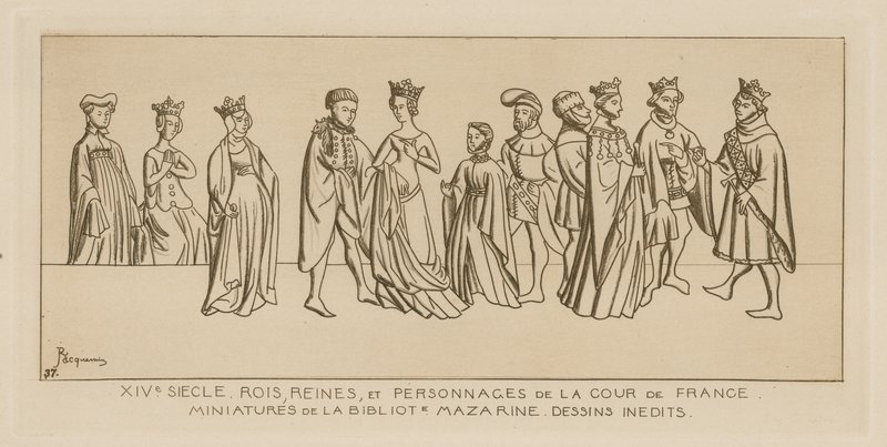 Século XIV - reis, rainhas e pessoas na corte da França de Raphael Jacquemin