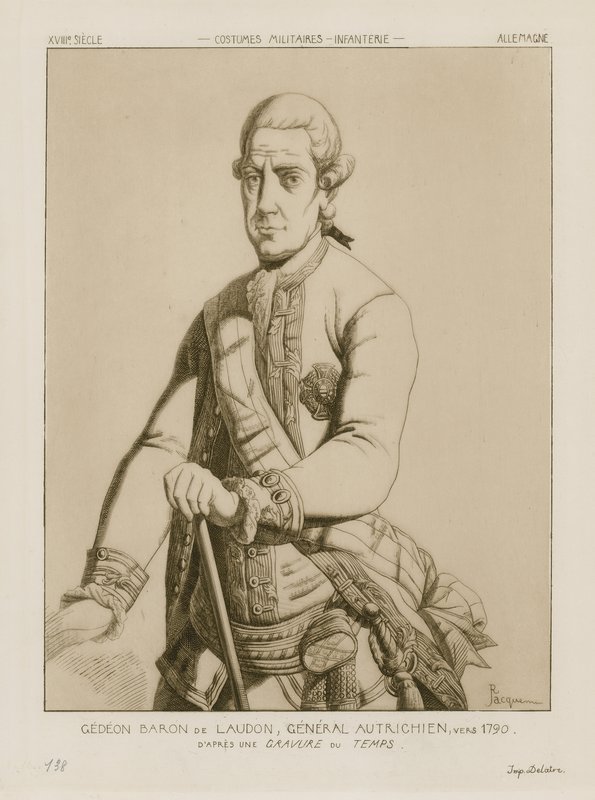 Barão Gideon de Laudon, general austríaco, por volta de 1790 de Raphael Jacquemin