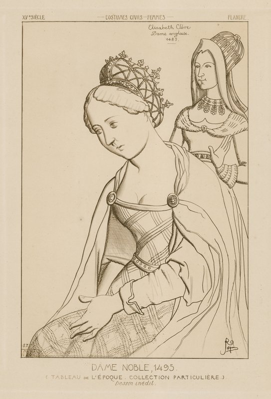 Elizabeth Clere, inglesa mulher nobre, 1495 de Raphael Jacquemin