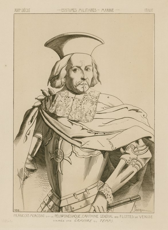 Francesco Morosini, chamado Peloponnesiaco, capitão geral das frotas de Veneza de Raphael Jacquemin