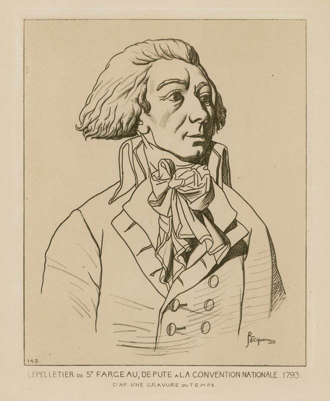 Louis-Michel le Peletier, deputado da Convenção Nacional, 1793 de Raphael Jacquemin