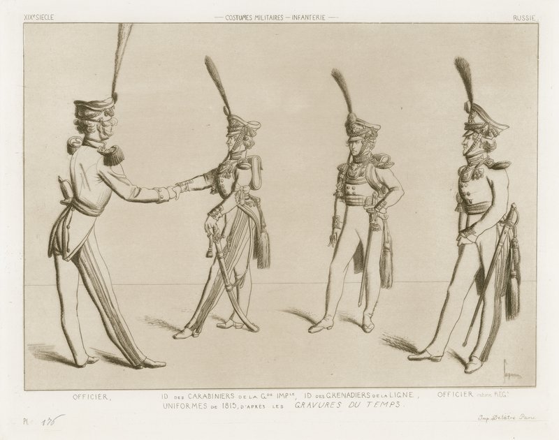 Trajes militares do século XIX - infantaria russa de Raphael Jacquemin