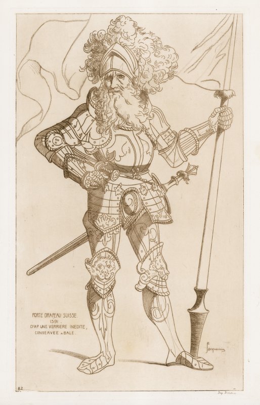 Portador de bandeira suíça, 1391 de Raphael Jacquemin