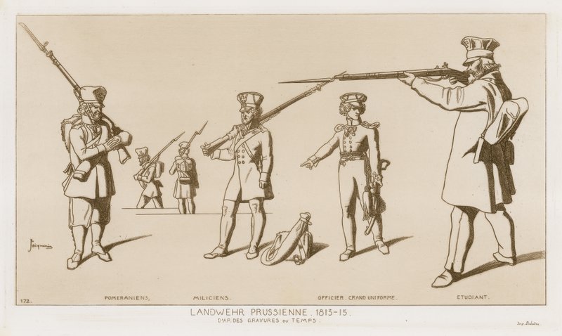 Landwehr prussiano, 1813-15. de Raphael Jacquemin