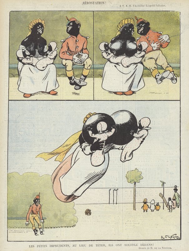 Ilustração para Le Rire (litografia a cores) de Raymond de la Neziere