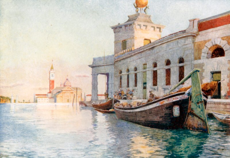 A Dogana (litografia a cores) de Reginald Barratt