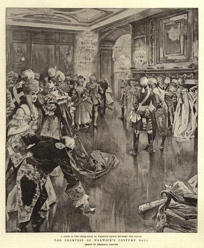 Baile de máscaras da Condessa de Warwick (litografia) de Reginald Thomas Cleaver