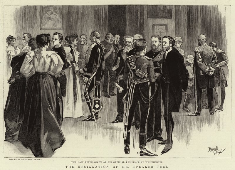A demissão do Presidente da Câmara Peel (gravura) de Reginald Thomas Cleaver