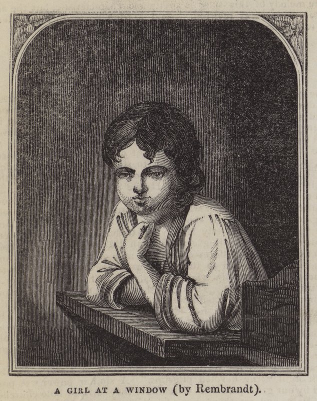 Uma garota em uma janela de Rembrandt van Rijn
