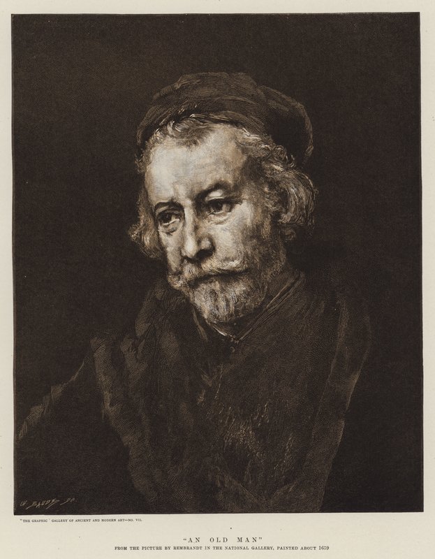 Um homem velho de Rembrandt van Rijn