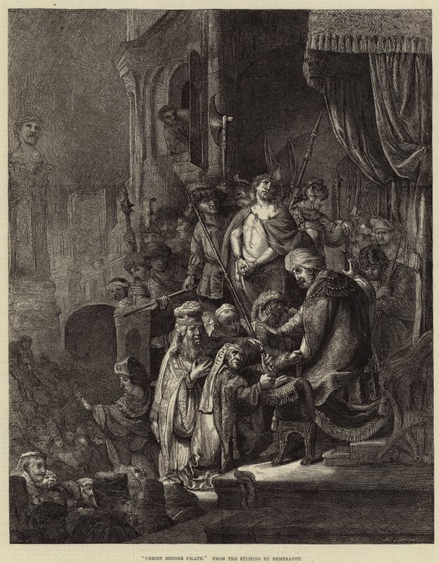 Cristo antes de Pilatos de Rembrandt van Rijn