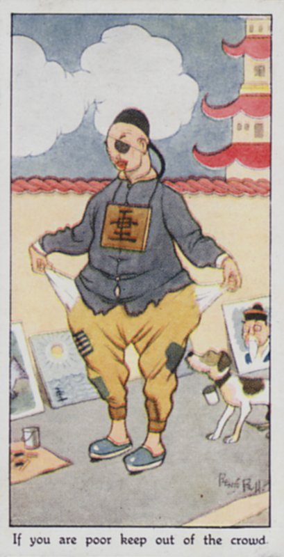 Provérbio oriental: Se você é pobre, mantenha-se fora da multidão (cor litho) de René Bull